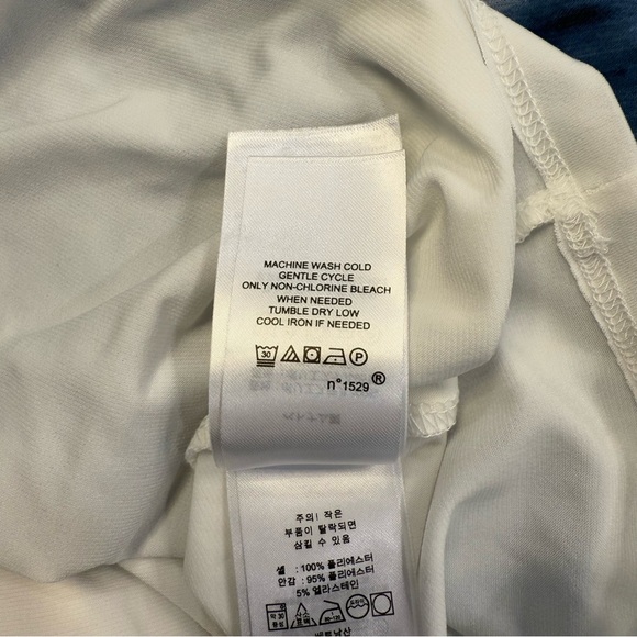 Lauren Ralph Lauren Blue Watercolor Georgette Ruffle Midi Dress Women’s 8 - Picture 9 of 9